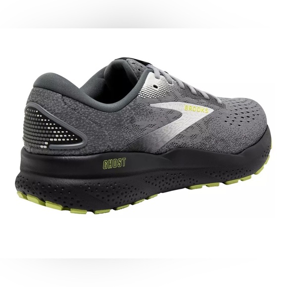 Brooks Ghost 16 in Grey/Lime tennis shoes sneakers Size Men’s 10 - Picture 5 of 11